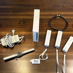 Nintendo Wii console.  Including a Portholic HDMI adapter and 3 ft HDMI cable.